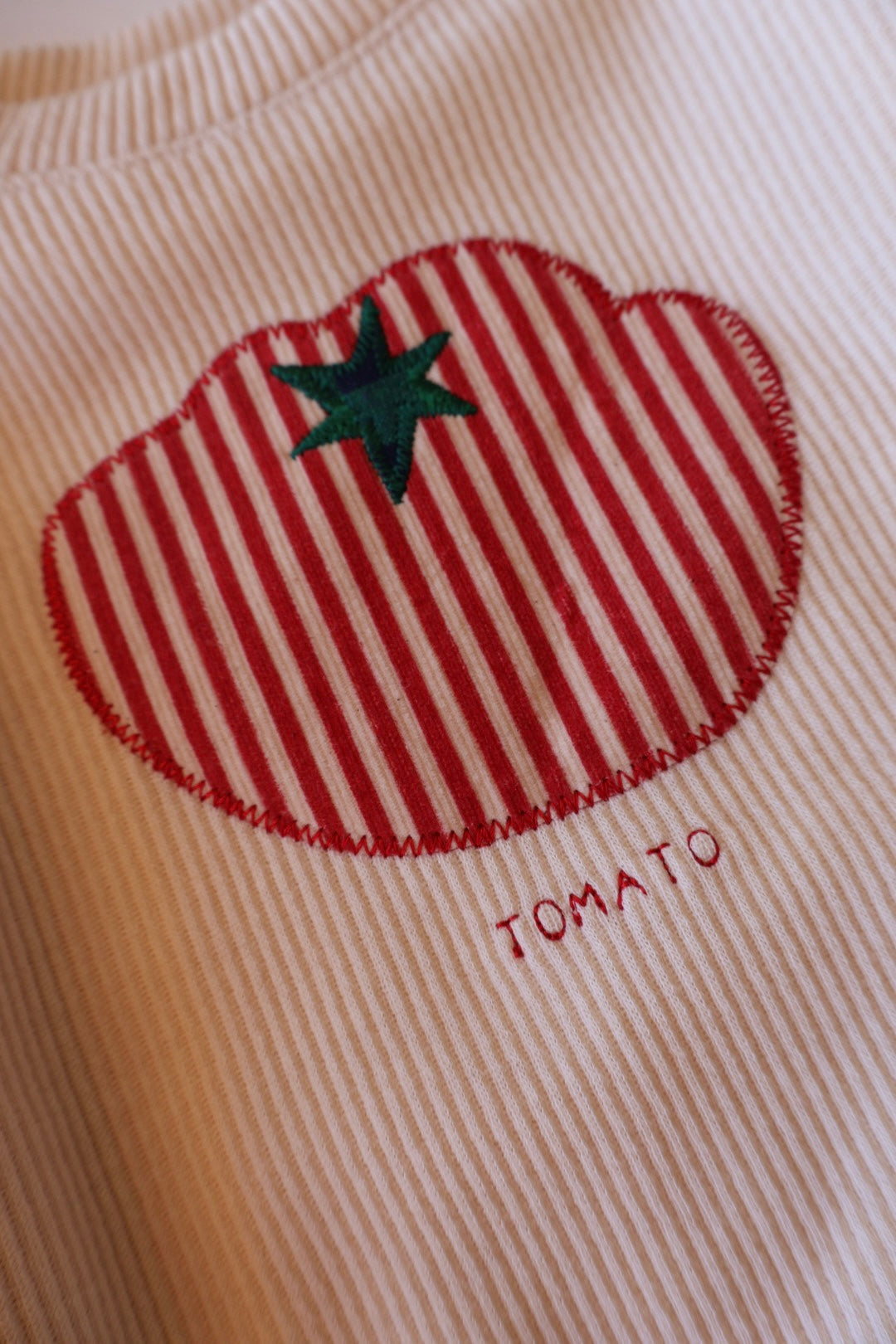 Tomato Ribbed Crew Neck