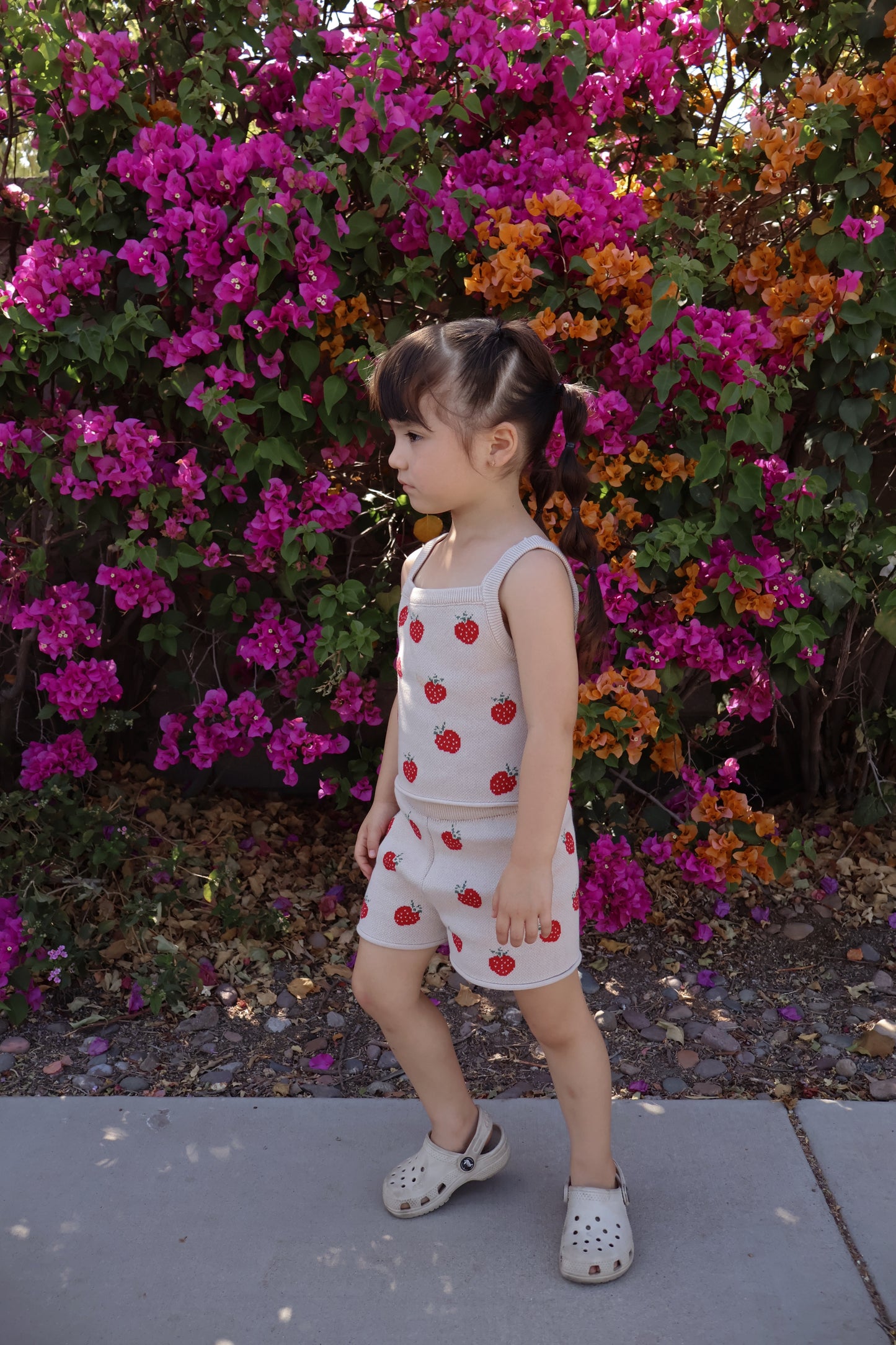 Spring Knit Strawberry Two Piece Set