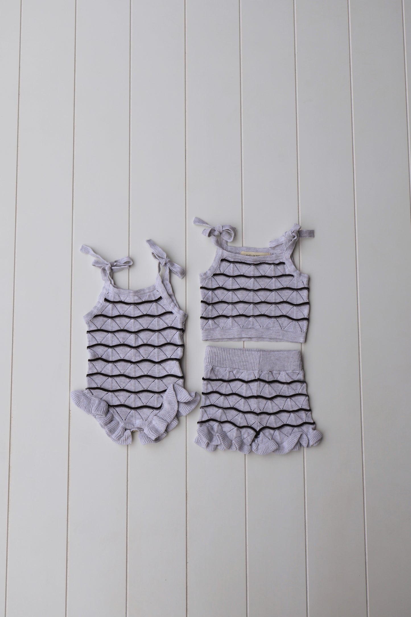 Spring Knit Ruffle Onesie