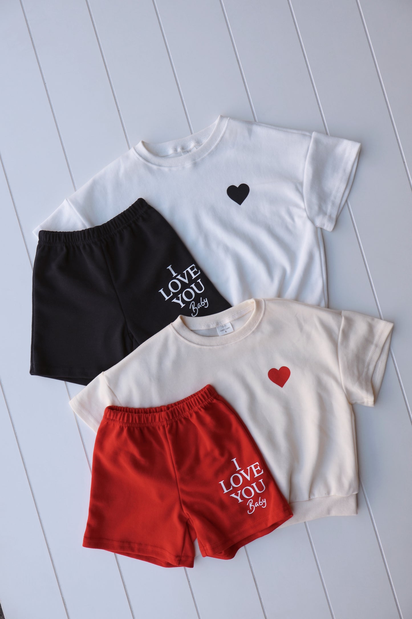 I Love You Short Set