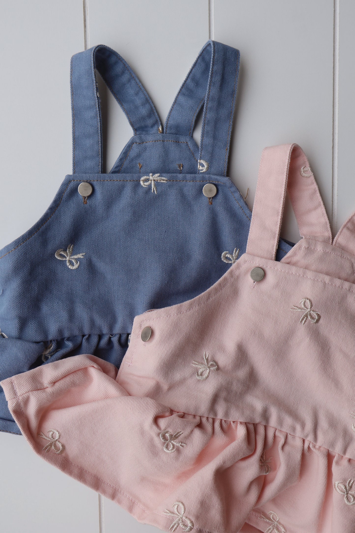 Bow Skirt Overalls