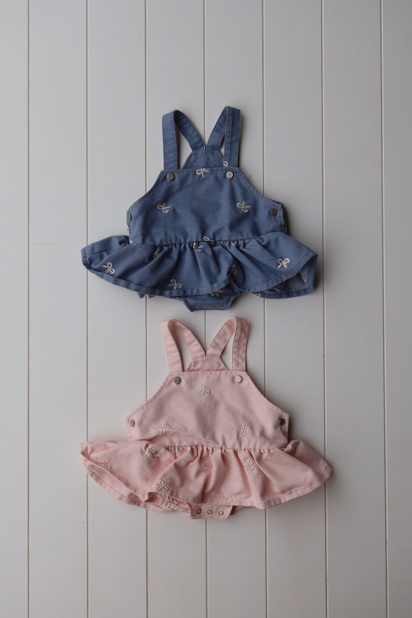 Bow Skirt Overalls