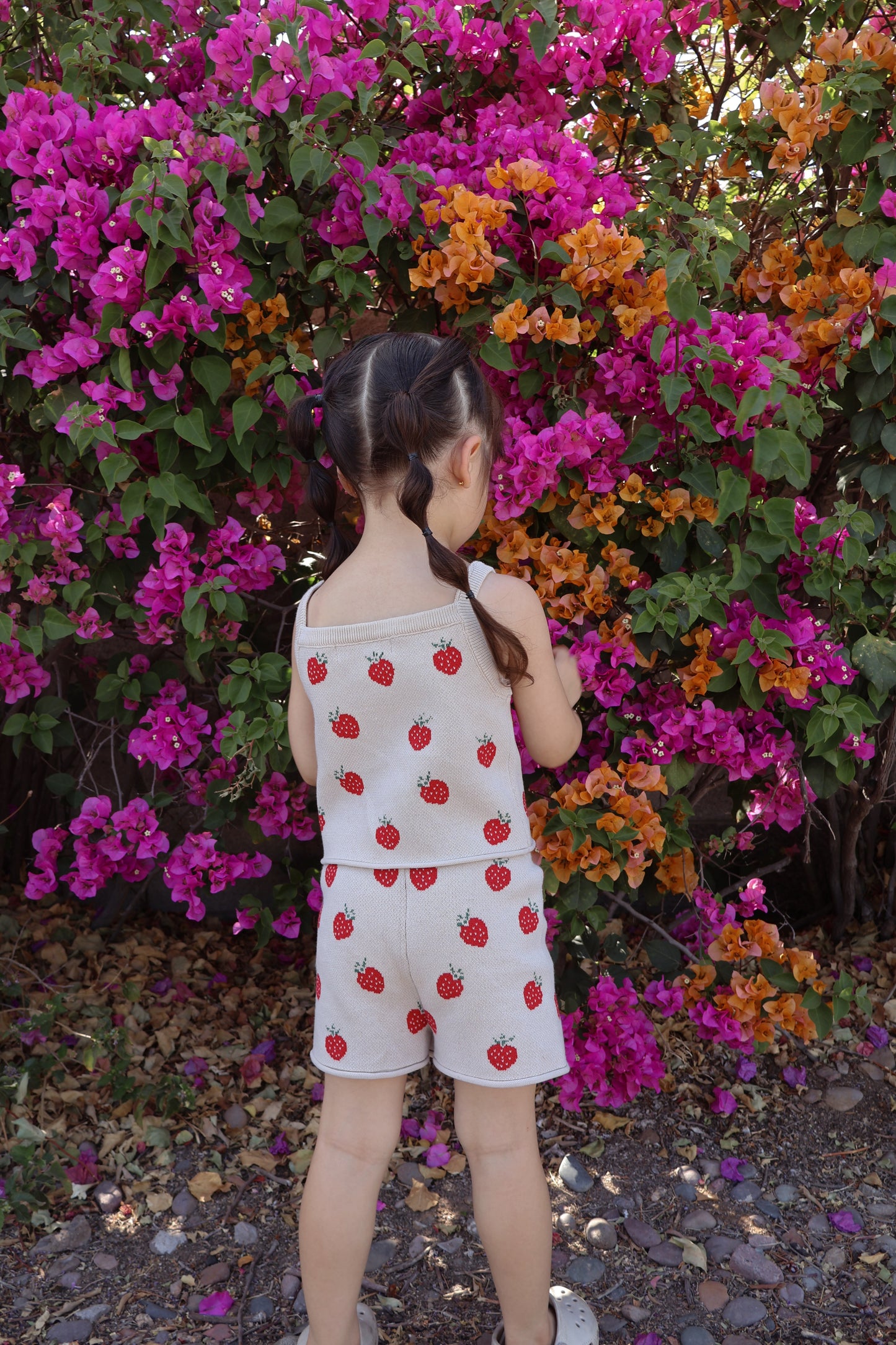 Spring Knit Strawberry Two Piece Set