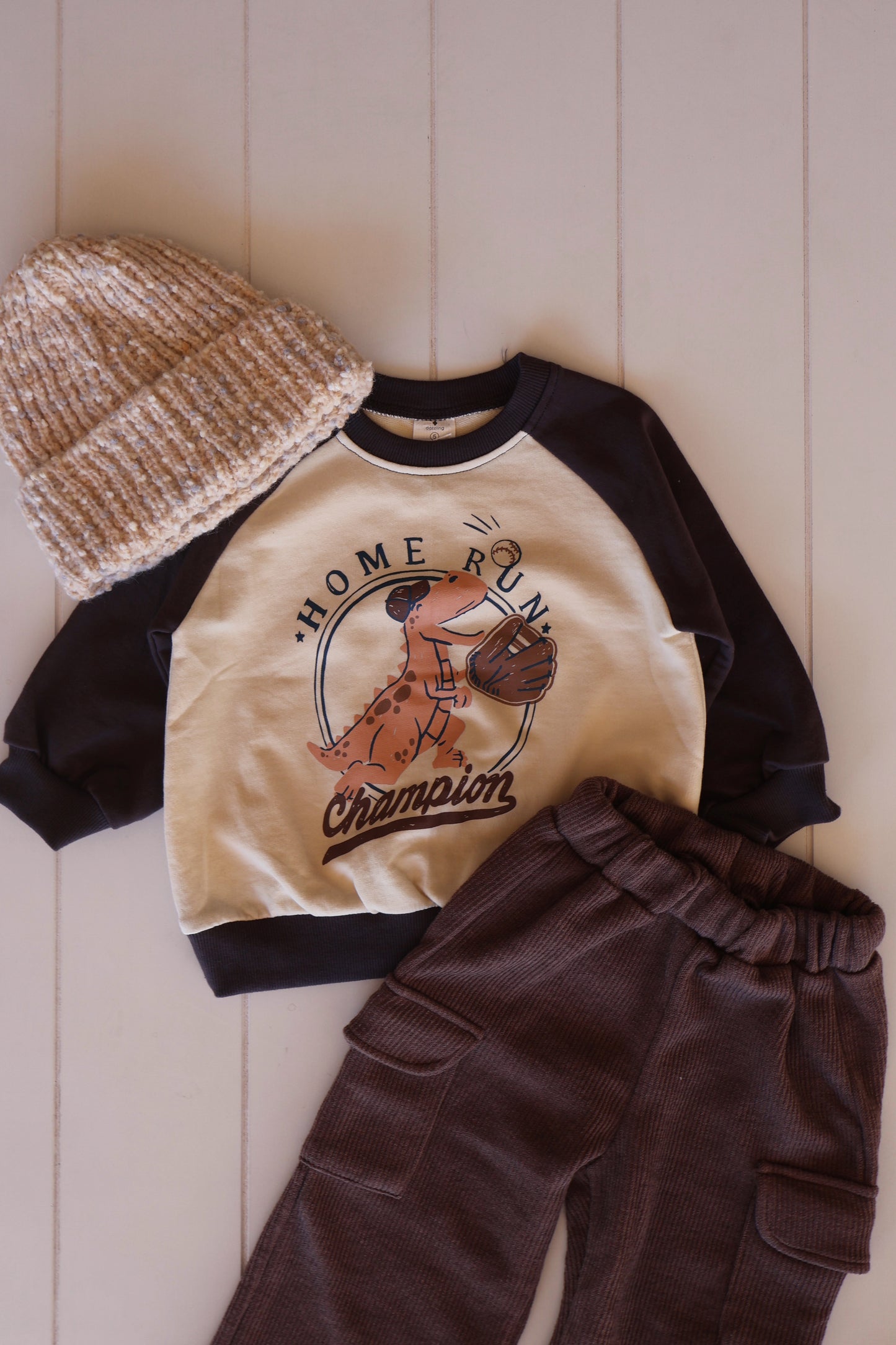 Dino Baseball Crew Neck