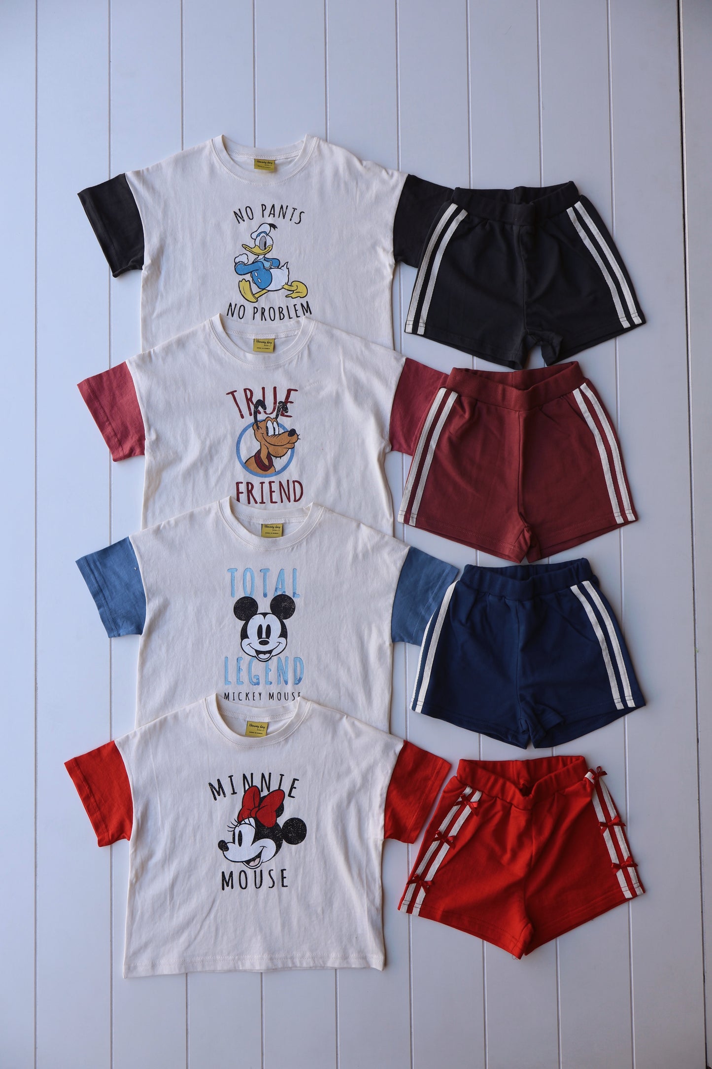 Disney Vintage Track Shorts Sets