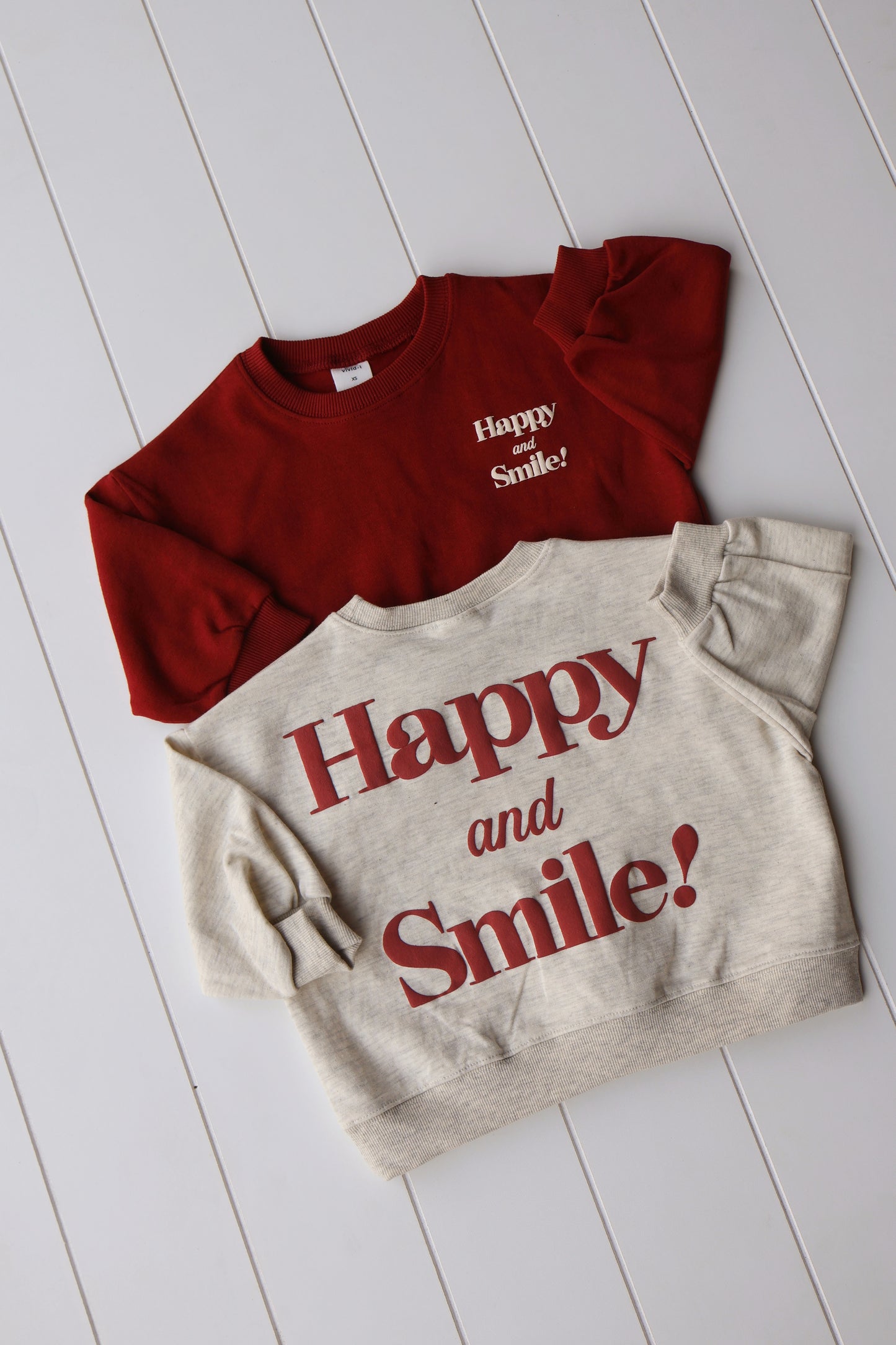 Happy and Smile Crew Neck