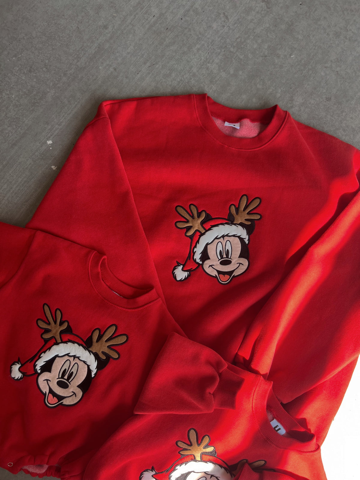 Disney Christmas Minnie/Mickey Kids Crew Neck
