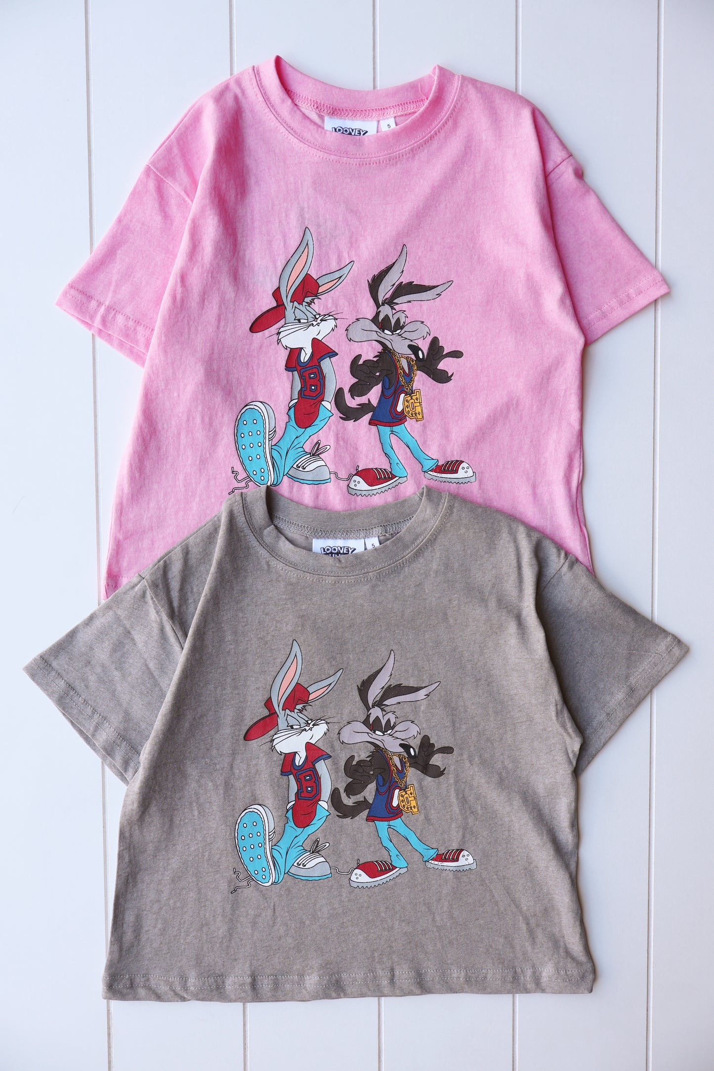 Looney Tunes Tee Pink and Grey
