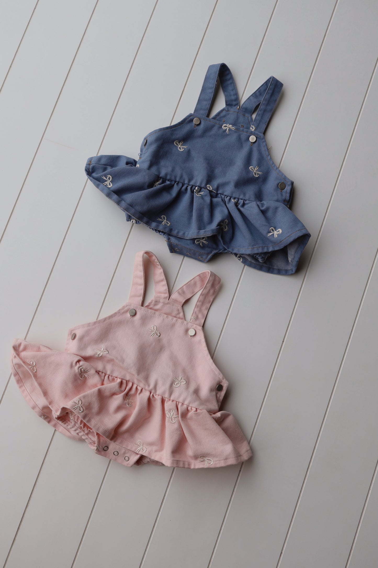 Bow Skirt Overalls