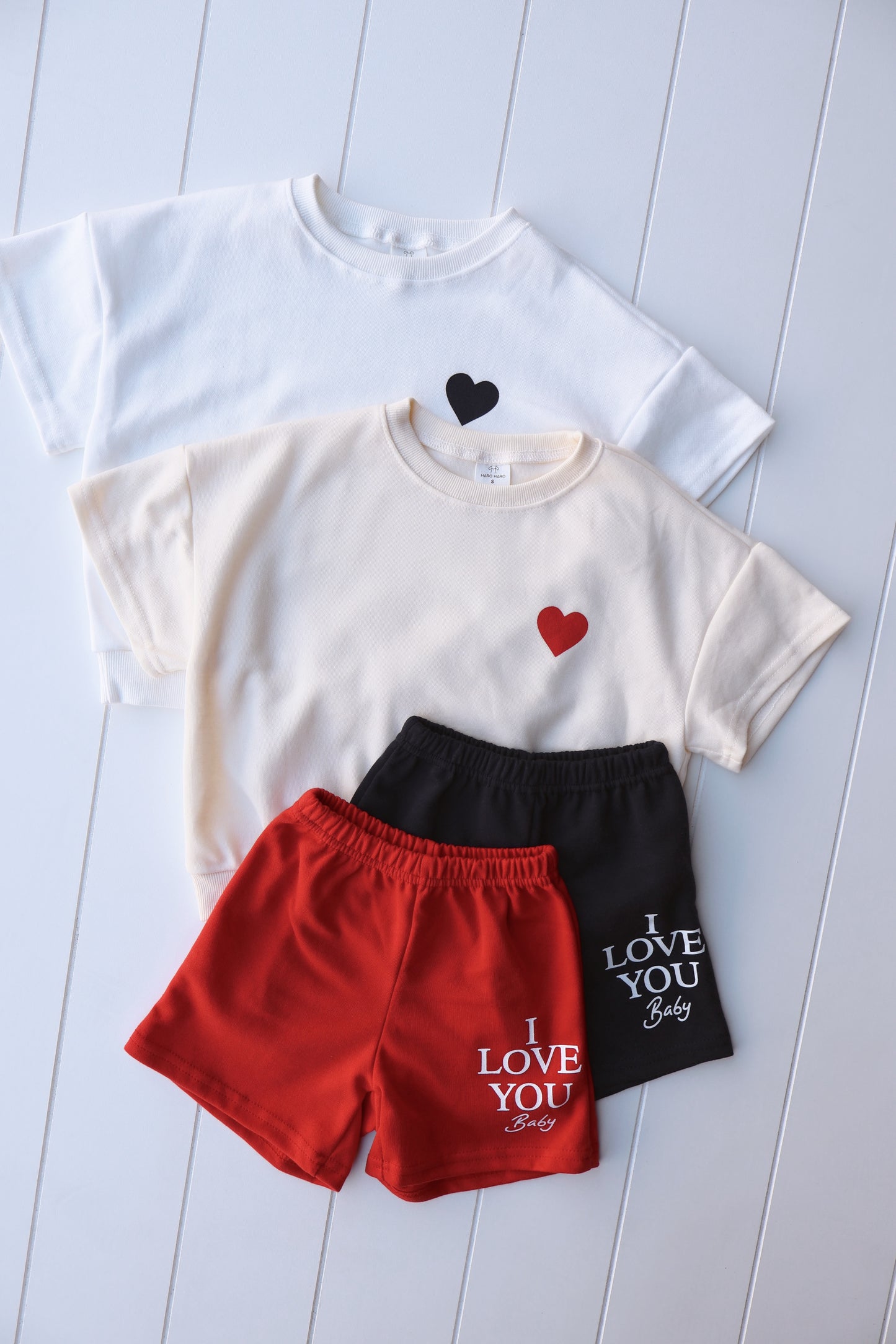 I Love You Short Set