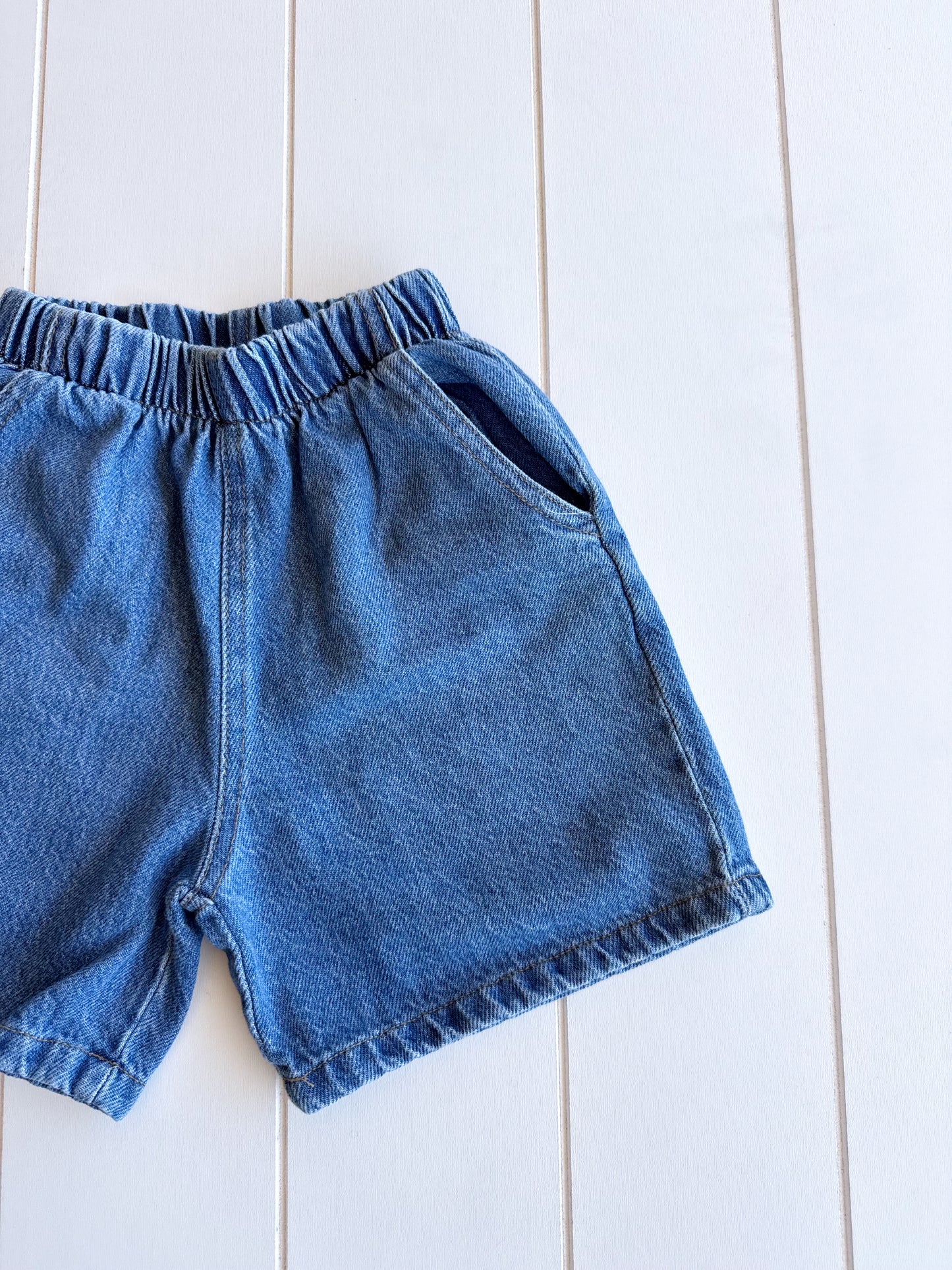 Dark Wash Denim Stretchy Shorts