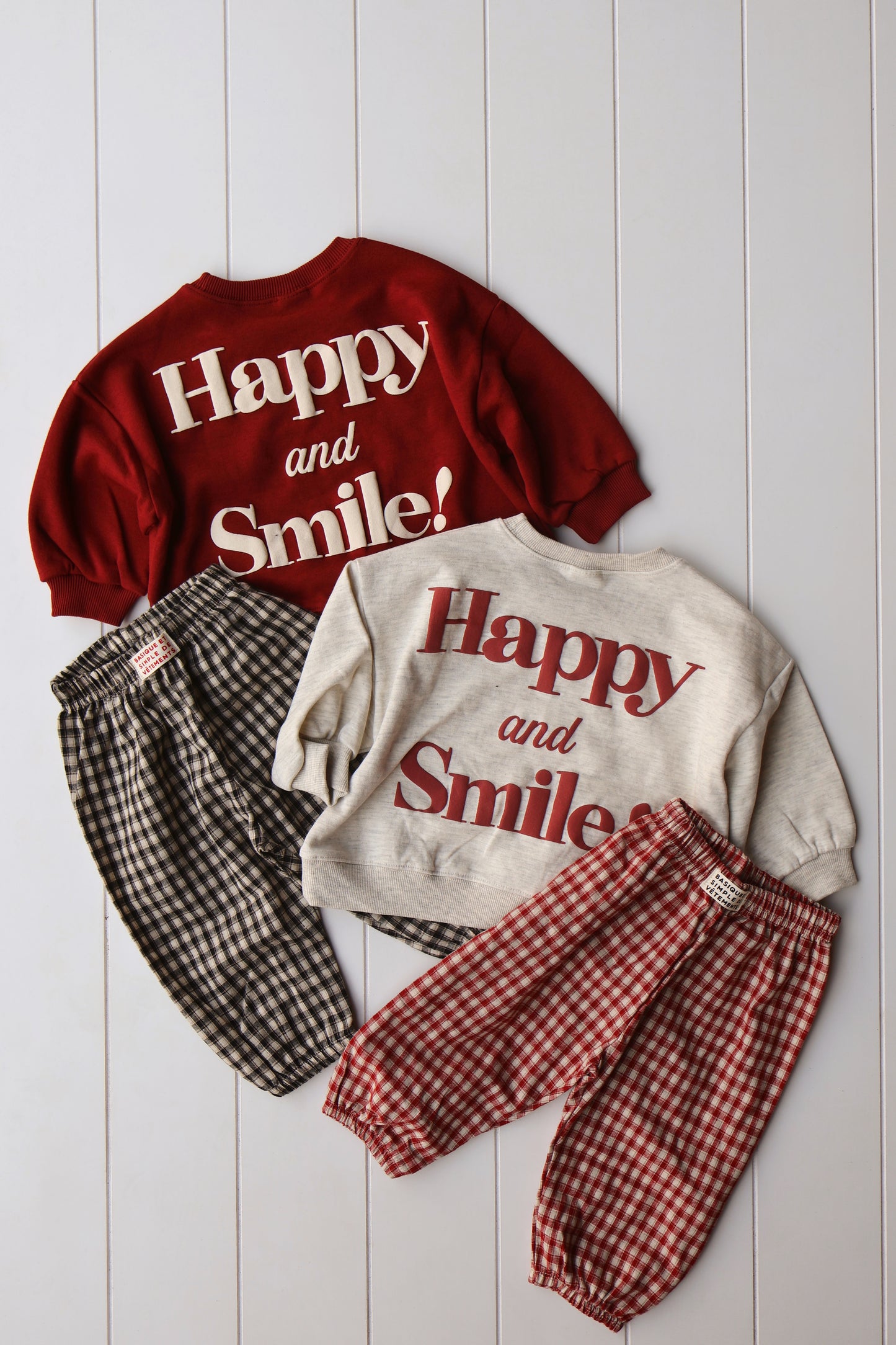 Happy and Smile Crew Neck