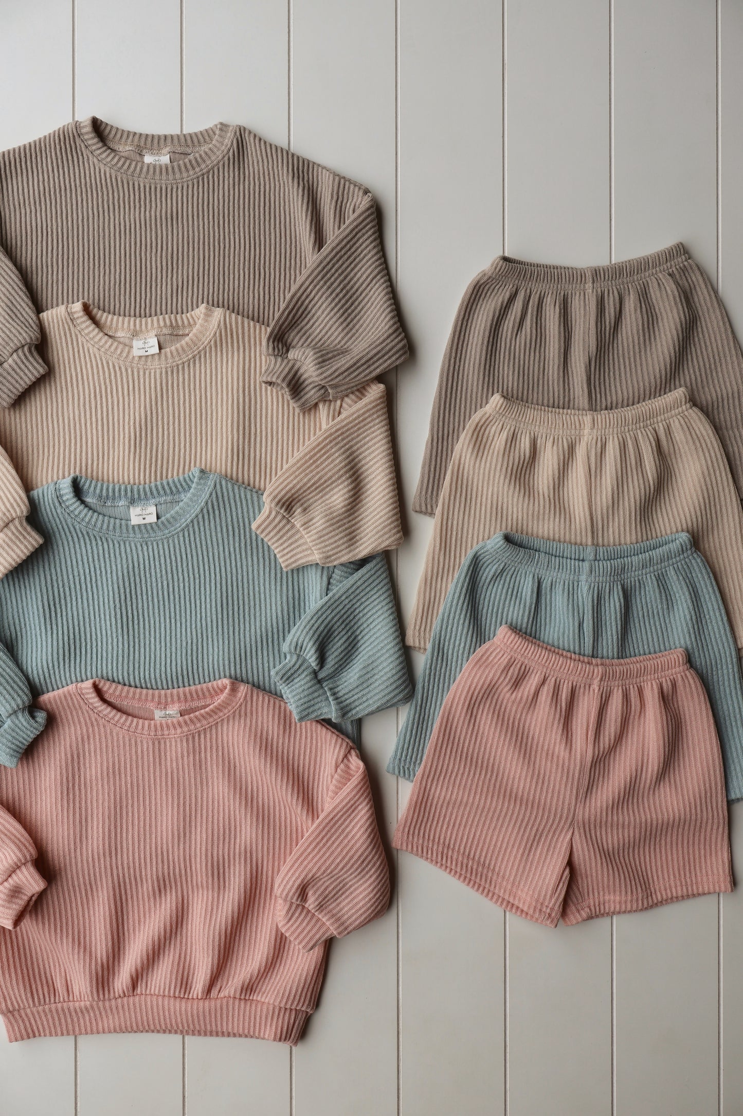 Fall Ribbed Short Set