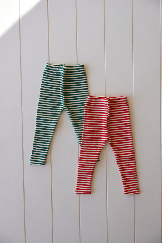 Stripe Christmas Leggings