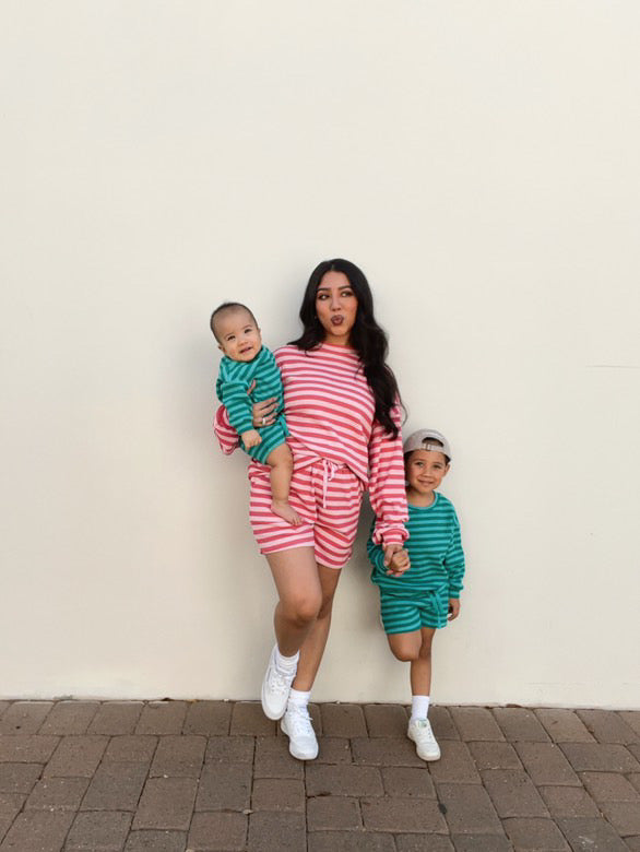 Mama Stripe Waffle Set