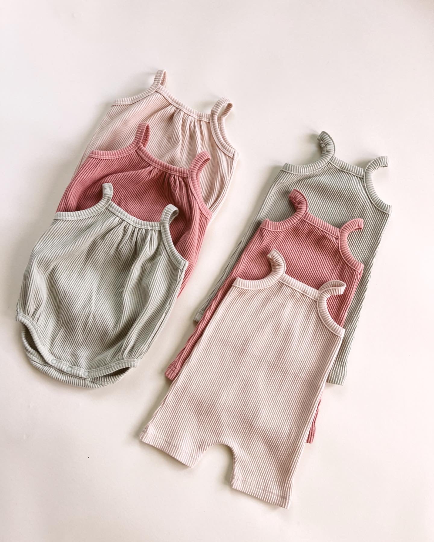 A&R Ribbed Summer Tank Bubble Onesie