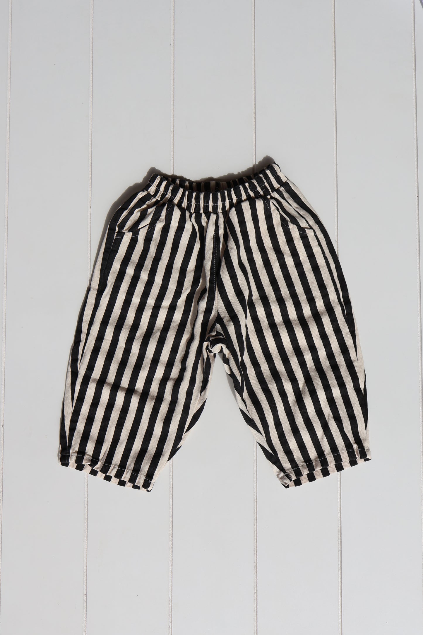 Black Stripe Pants