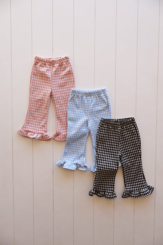 Gingham Flare Pants