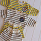 Mickey Stripe Embroidered Sweat Short Set