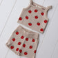 Spring Knit Strawberry Two Piece Set