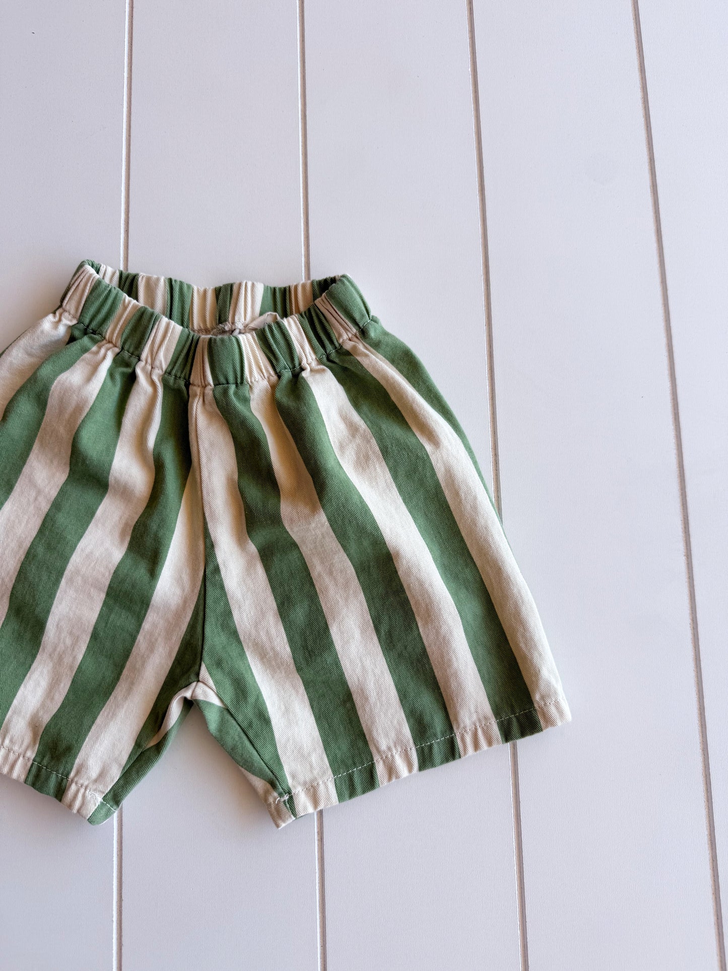 Green Stripe Shorts