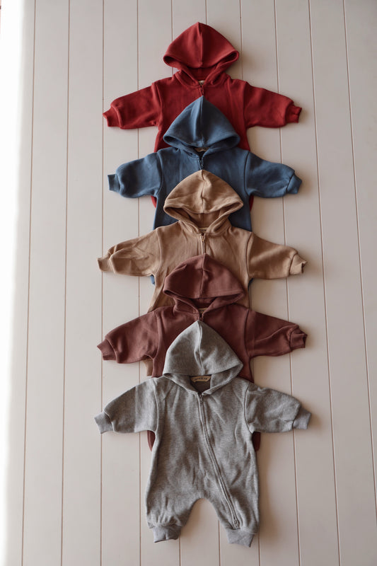 Zip Up Hooded Jumpsuit