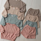 Fall Ribbed Short Set
