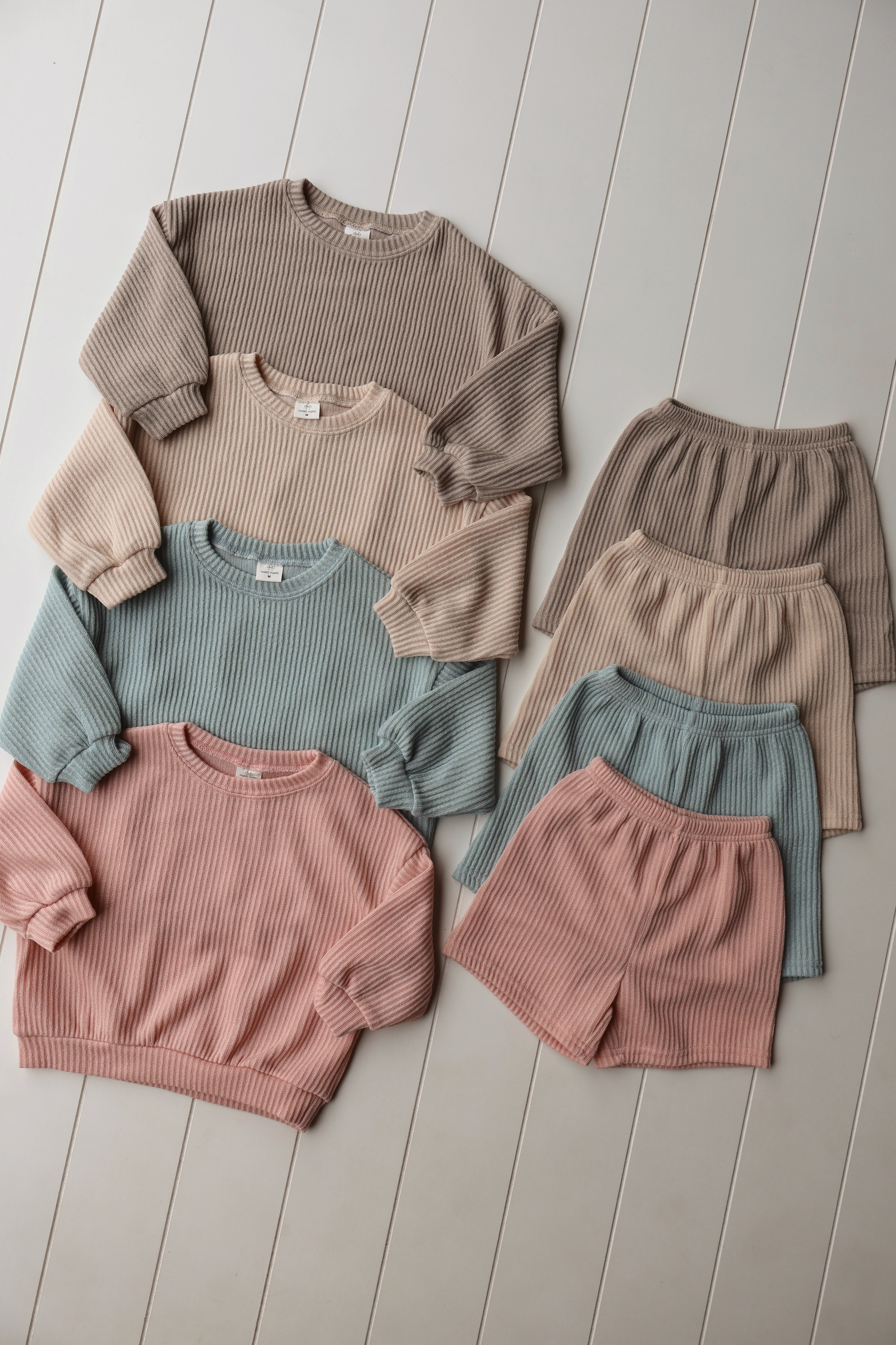Fall Ribbed Short Set