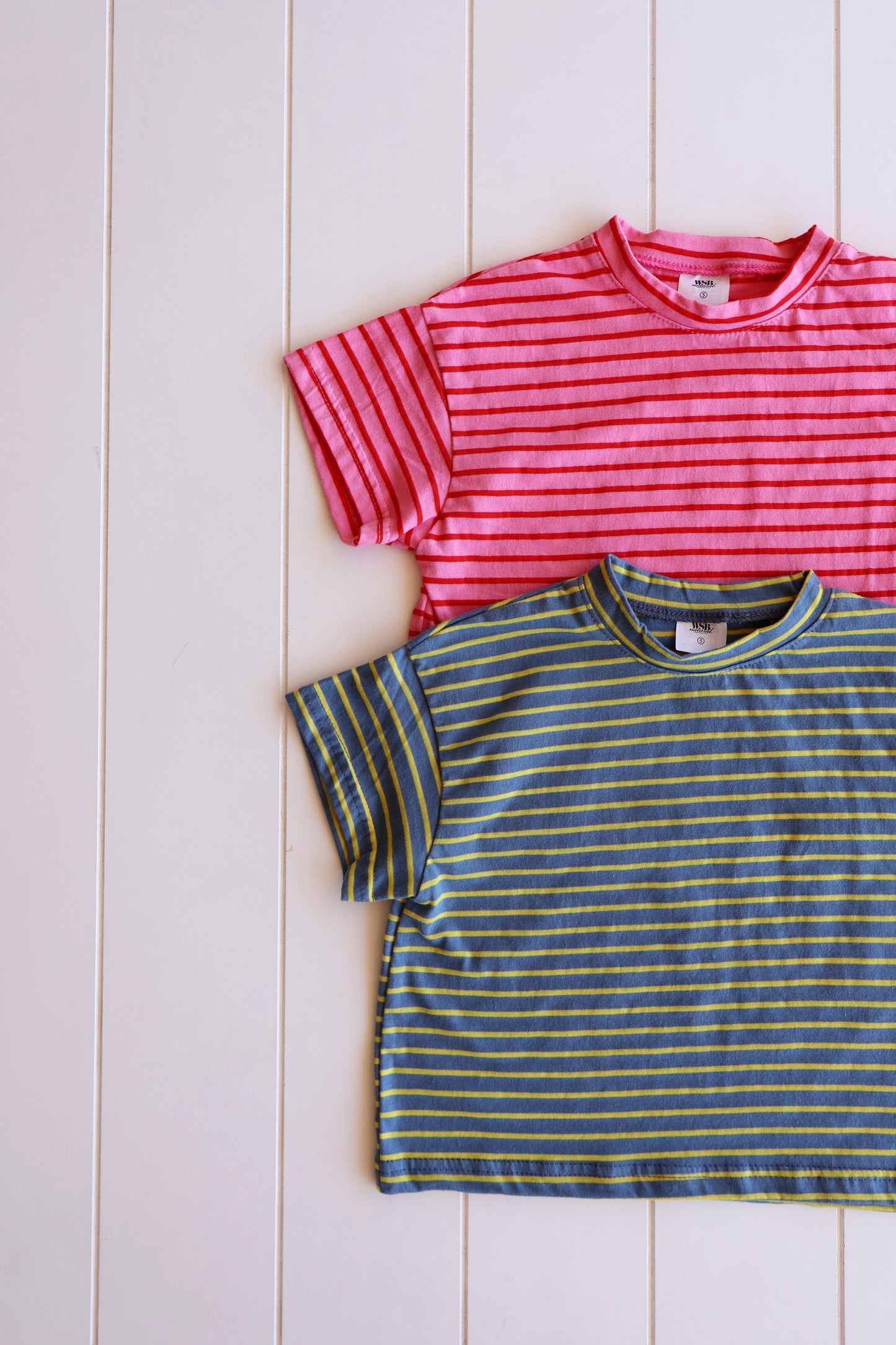 Pink and Blue Stripe Tee