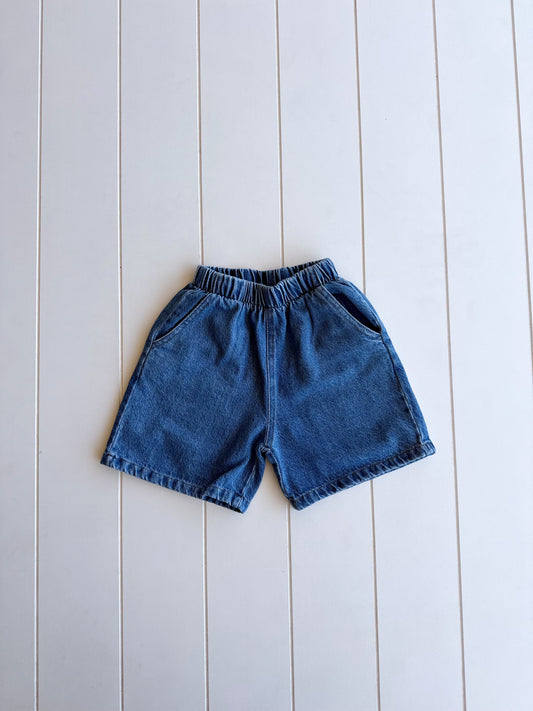Dark Wash Denim Stretchy Shorts