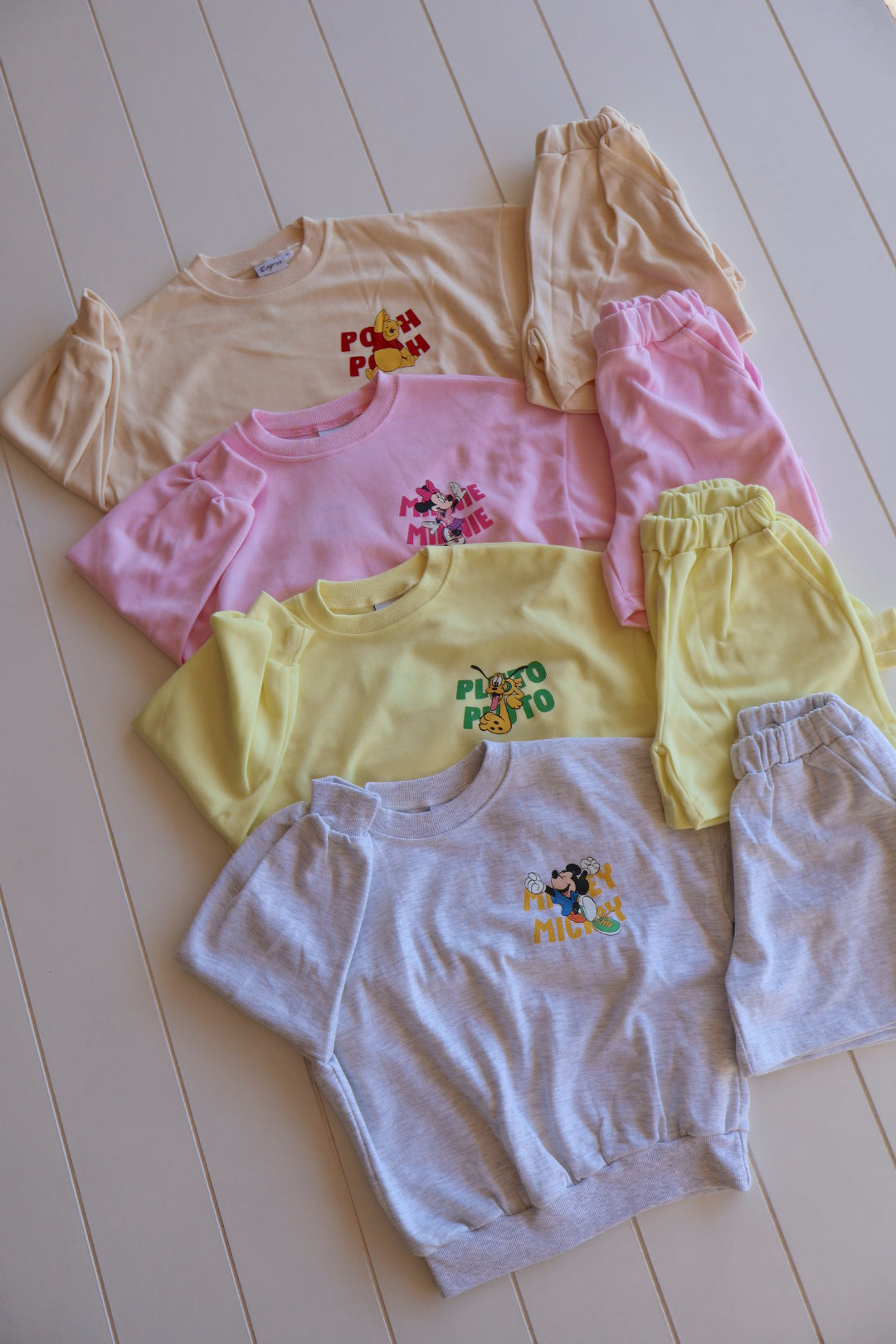 Mickey And Friends Sweat Short Set