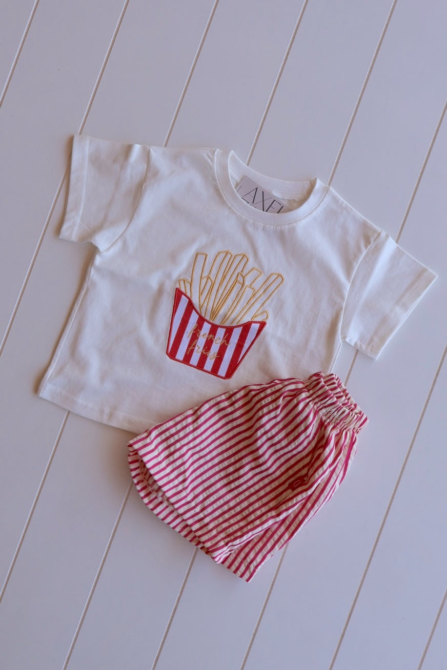 French Fries Embroidered Tee