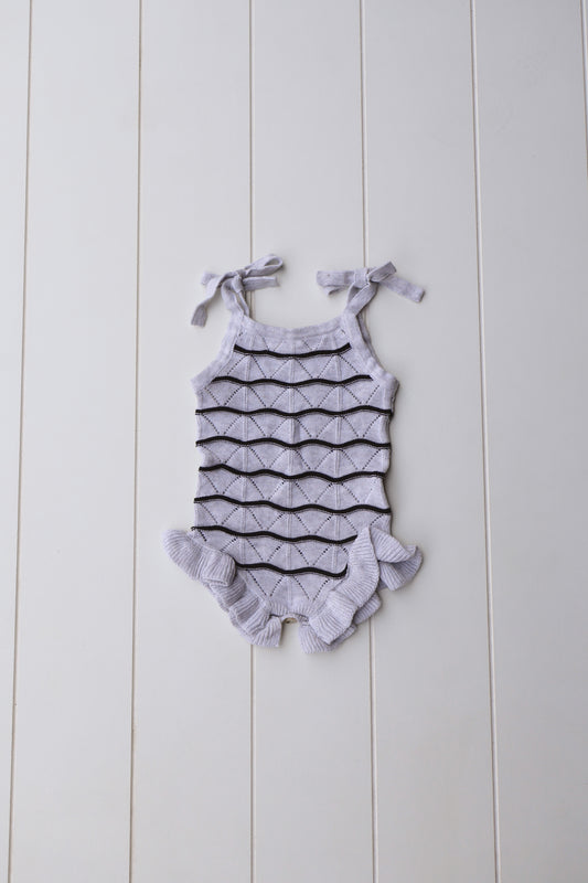 Spring Knit Ruffle Onesie