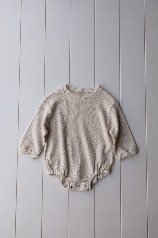 Speckle Waffle Bubble Onesie