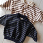 Collared Stripe Sweatshirt