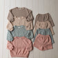 Fall Ribbed Short Set