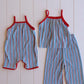 Red,White,Blue Stripe Set/Romper