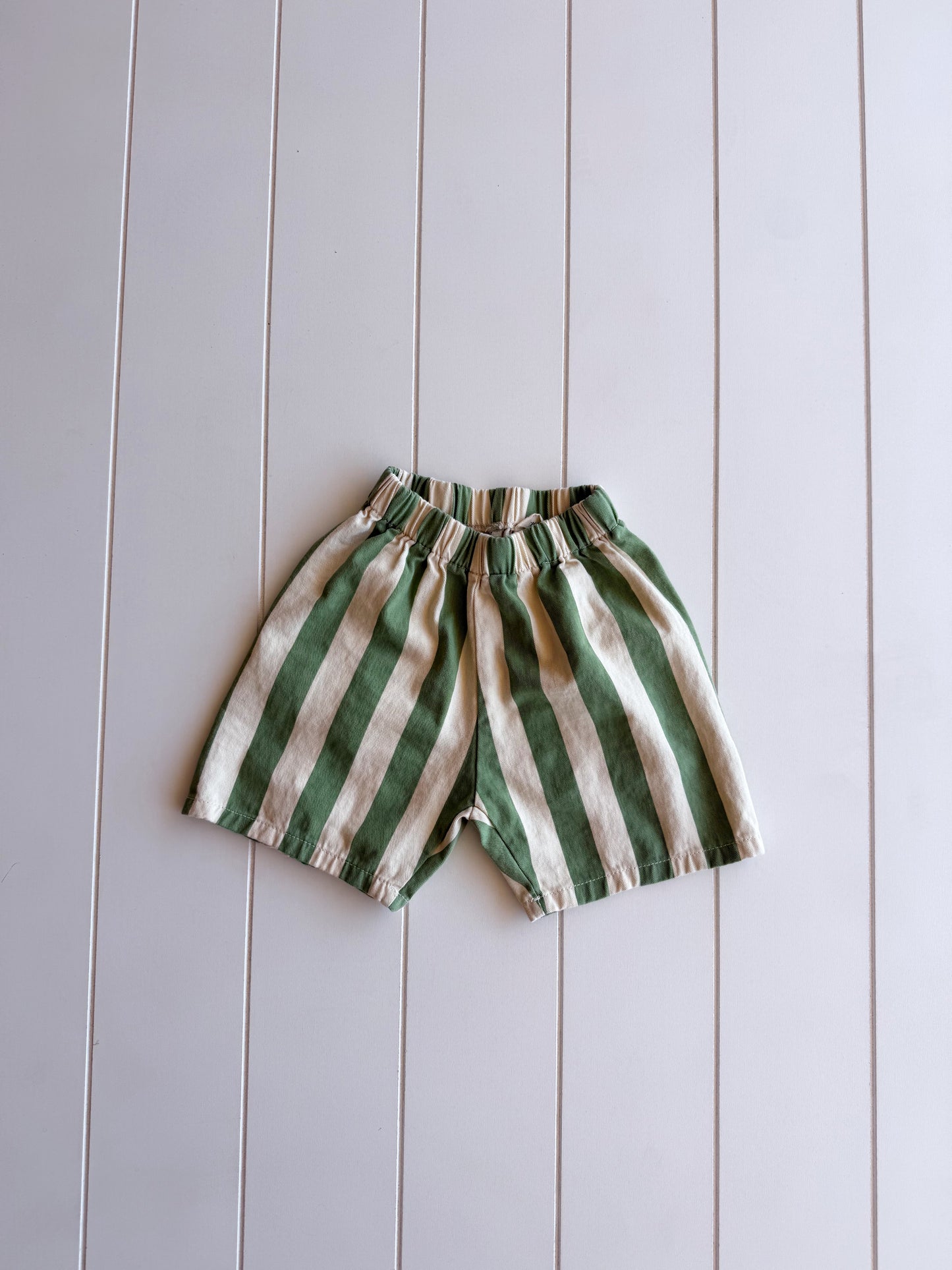 Green Stripe Shorts