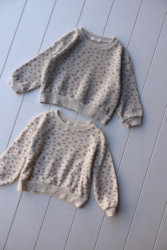 Floral Waffle Long Sleeve