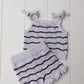 Tie Sleeve Knit Girls Two Piece Set