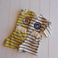 Mickey Stripe Embroidered Sweat Short Set