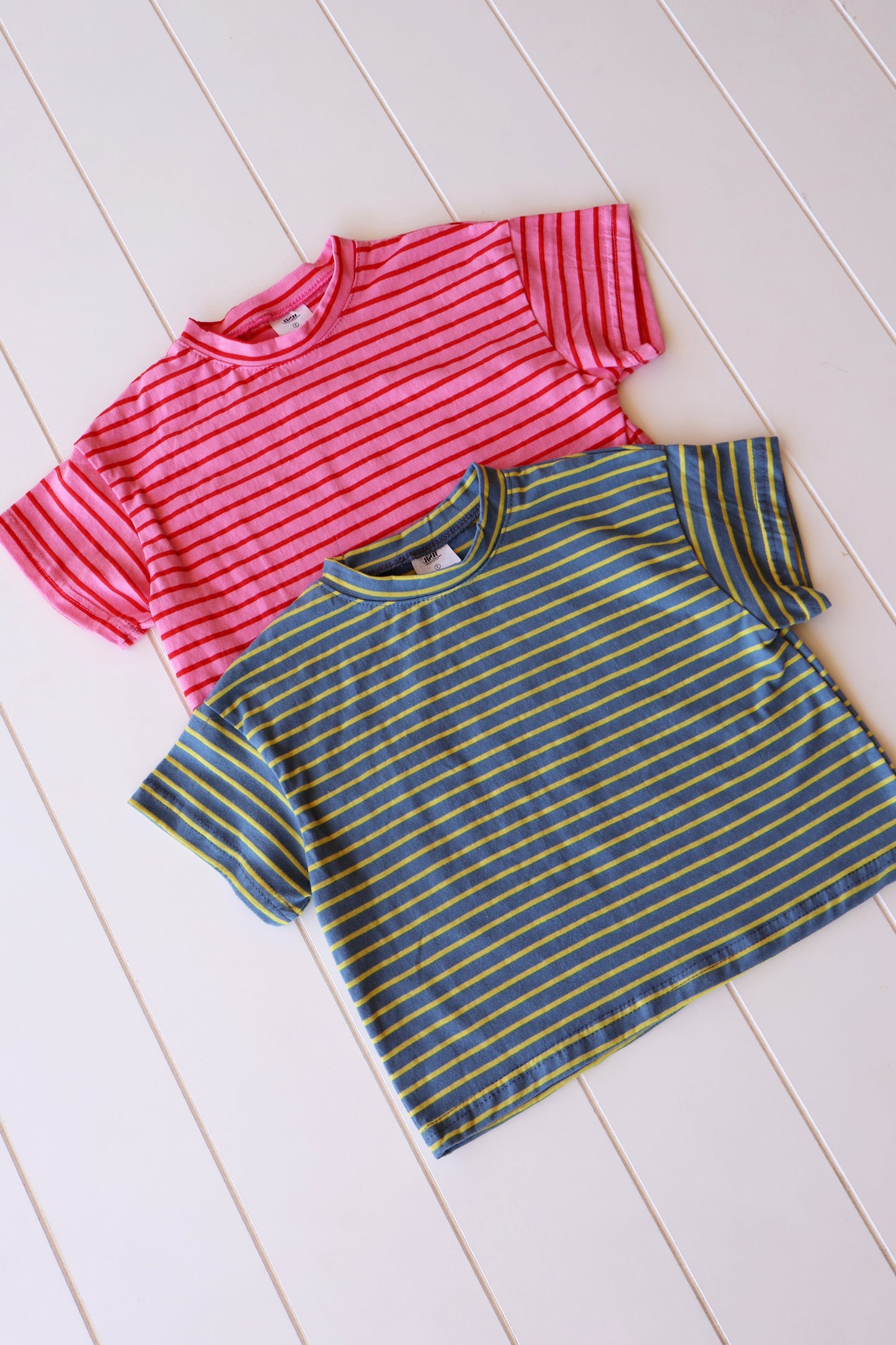 Pink and Blue Stripe Tee