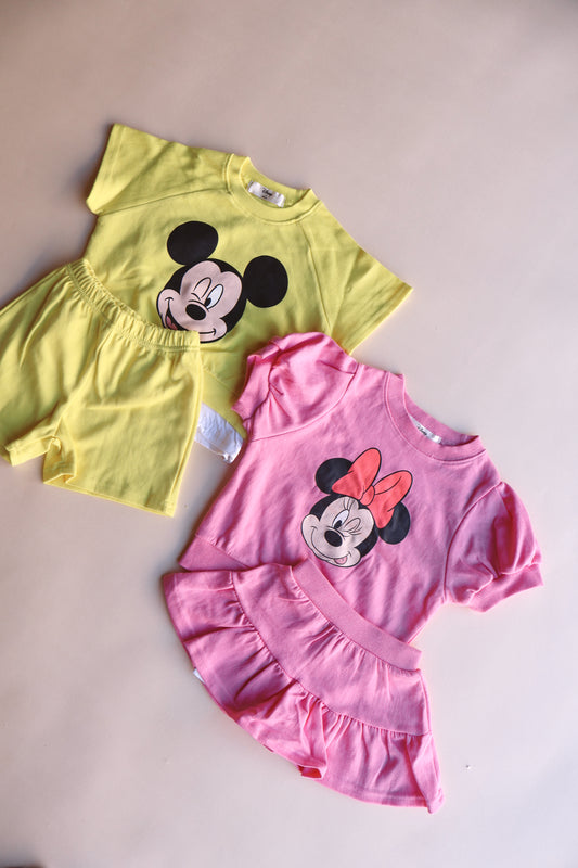 Minnie Mickey Pink/Yellow Sets