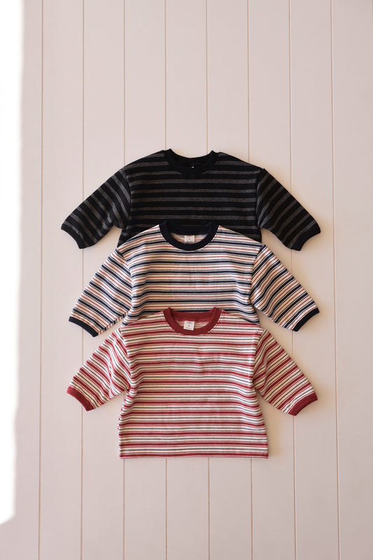 Red/Navy/Black Stripe