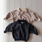 Collared Stripe Sweatshirt