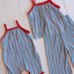 Red,White,Blue Stripe Set/Romper