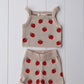 Spring Knit Strawberry Two Piece Set