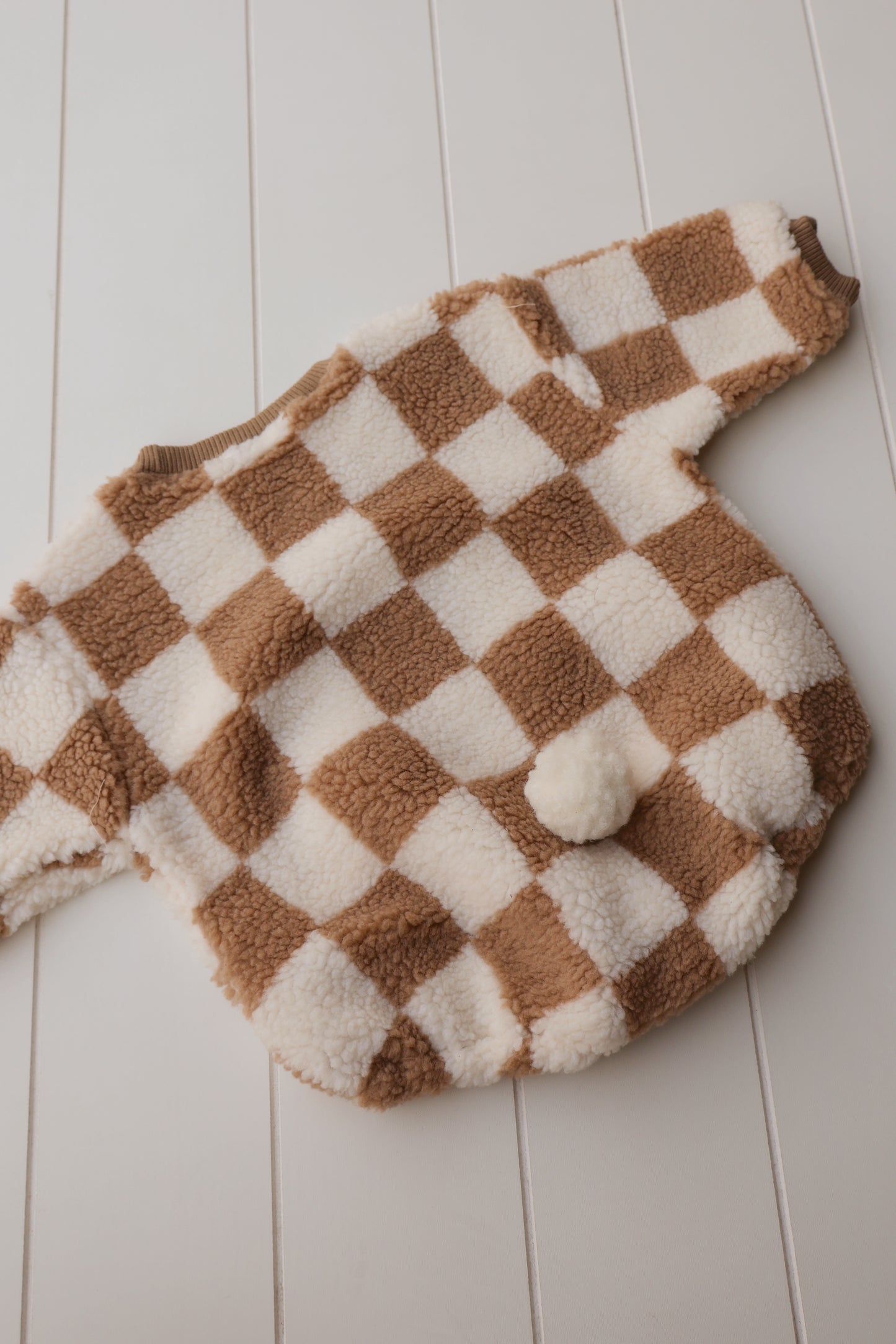 Checker Sherpa Bubble Onesie