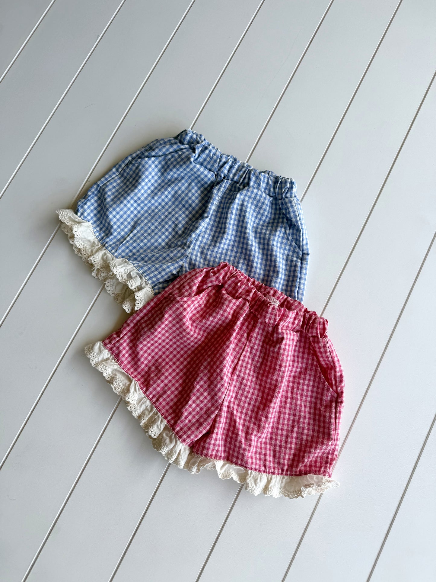 Gingham Lace Shorts