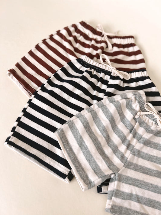 Stripe Cotton Shorts